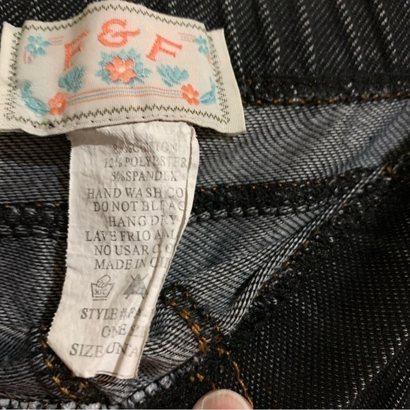 F&F Girls Pull-on Stretch Leggings Jeggings One Size Indigo Dark Blue Fabric. - Picture 4 of 9